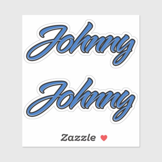 Johnny Name blue Aufkleber Sticker Stickerset (Vel)