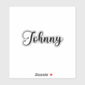 Johnny Name - Handgeschreven kalligrafie Sticker (Vel)