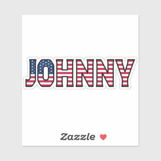 Johnny Name Vorname USA Sticker Stickerset (Vel)