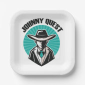 Johnny Quest Papieren Bordje (Voorkant)
