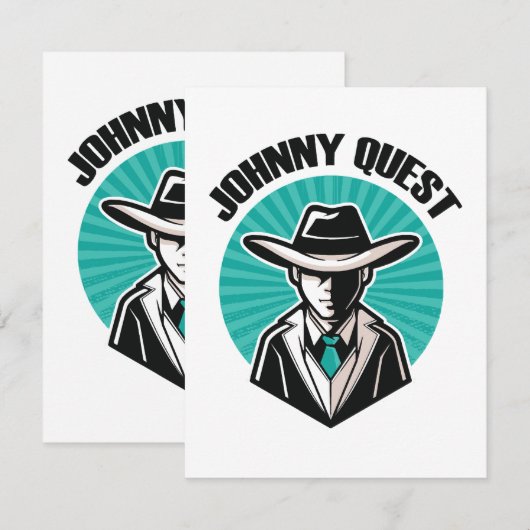 Johnny Quest RSVP Kaartje (Voorkant / Achterkant)