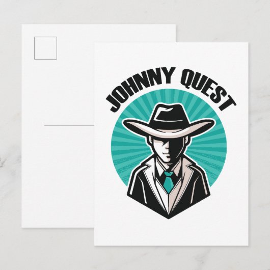 Johnny Quest Uitnodiging Briefkaart (Voorkant / Achterkant)