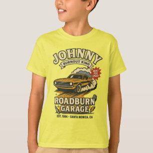 Johnny Roadburn – Retro Burnout Spierwagen T-shirt