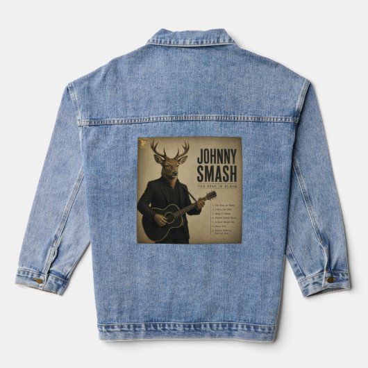 Johnny Smash Album: een Parodie Denim Jacket (Achterkant)