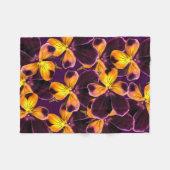 Johnny springt de Paarse Floral Fleece Blanket omh Deken (Voorkant (Horizontaal))