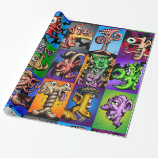 Johnny 'Toons "Colorful Creeps" Gift Wrap Cadeaupapier