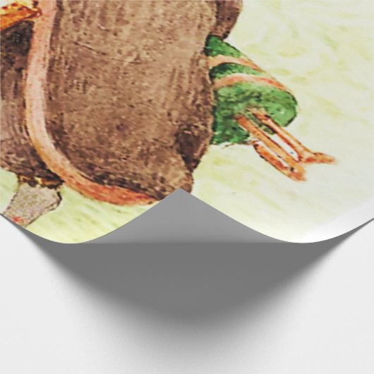 “Johnny Town-mouse” van Beatrix Potter Cadeaupapier (Hoek)