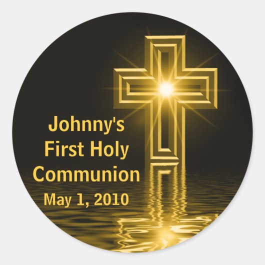 Johnny's eerste heilige communie Stickers (Voorkant)