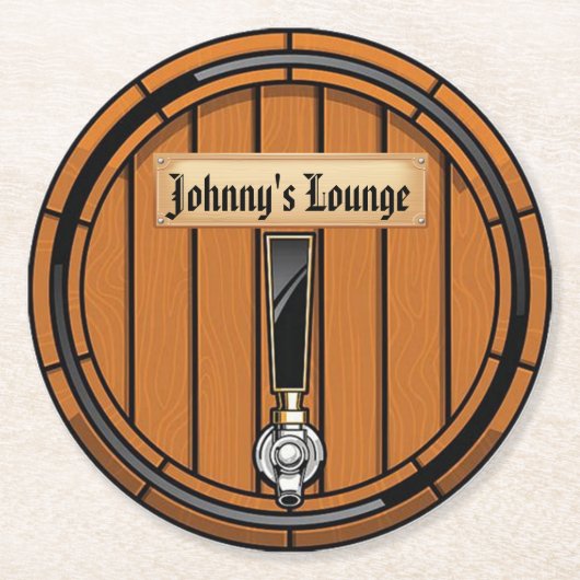 Johnny's Lounge Round Paper Onderzetter (Voorkant)