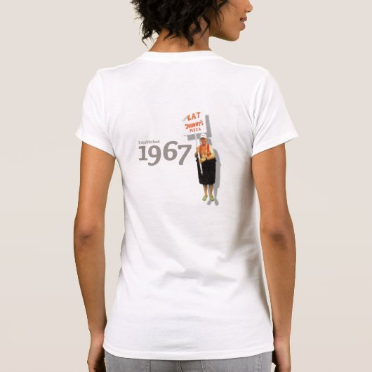 Johnny's Pizza House Dames T-shirt (Achterkant)