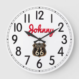 Johnny's Route 66 Large Clock Grote Klok