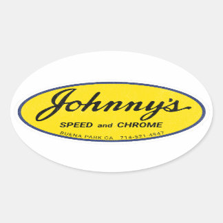Johnny's snelheid en Chrome Ovale Sticker