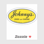 Johnny's snelheid en Chrome Sticker (Vel)