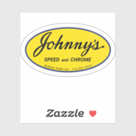 Johnny's snelheid en Chrome Sticker