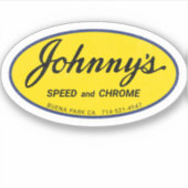 Johnny's snelheid en Chrome Sticker (Voorkant)