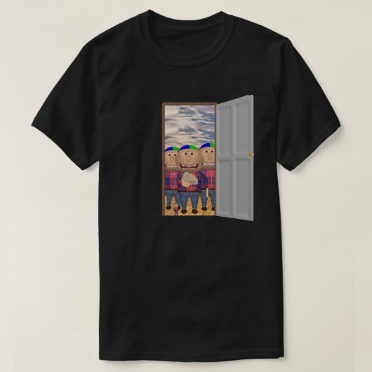 Johnny's vrienden bij de deur T-shirt (Design voorkant)