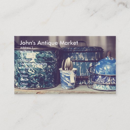 John's Antiek markt Visitekaartje (Voorkant)
