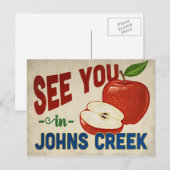 Johns Creek Georgia Apple - Vintage Travel Briefkaart (Voorkant / Achterkant)