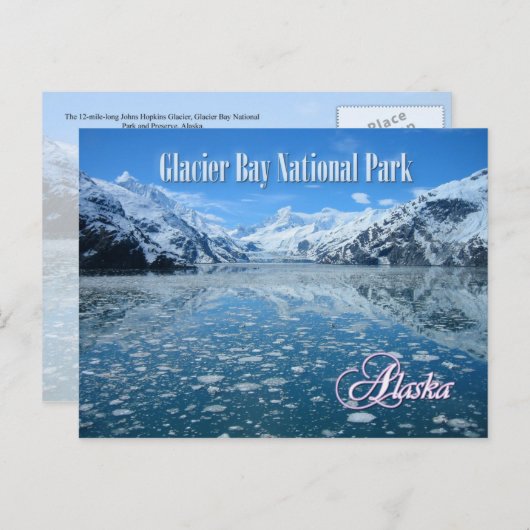 Johns Hopkins Glacier, Glacier Bay, Alaska Briefkaart (Voorkant / Achterkant)