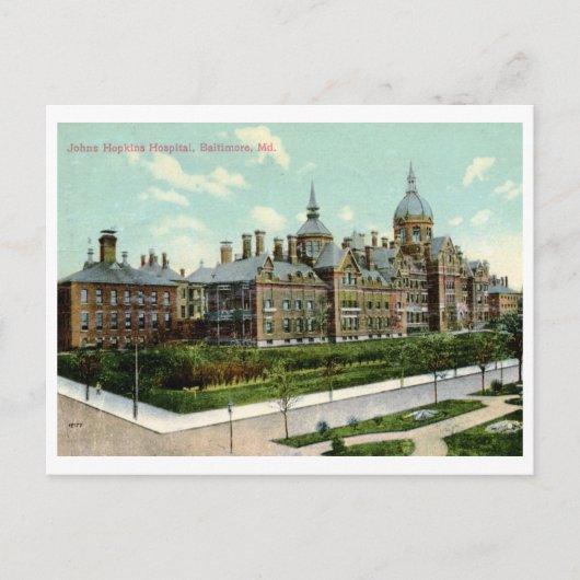 Johns Hopkins Hospital, Baltimore 1910  Briefkaart (Voorkant)