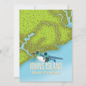 Johns Island, South Carolina, VS-kaart. (Achterkant)