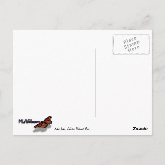 Johns Lake I in Glacier National Park Briefkaart (Achterkant)