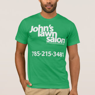 John's Lawn Salon werkend shirt. T-shirt