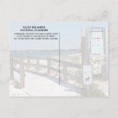 Johnson Beach Entrance, Gulf Islands NS, Florida Briefkaart (Achterkant)