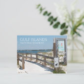 Johnson Beach Entrance, Gulf Islands NS, Florida Briefkaart (Staand voorkant)