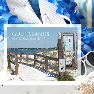 Johnson Beach Entrance, Gulf Islands NS, Florida Briefkaart