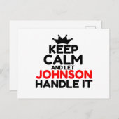 JOHNSON BRIEFKAART (Voorkant / Achterkant)