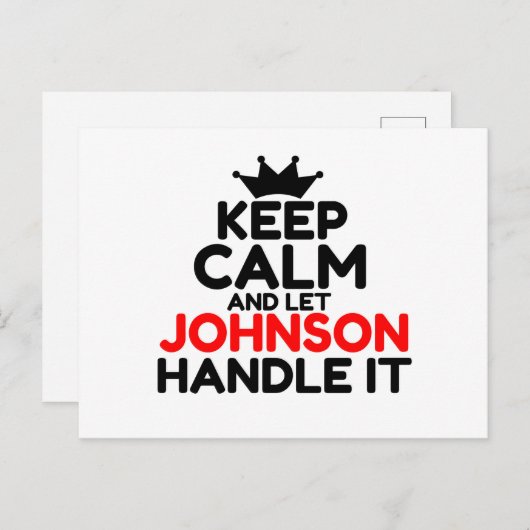 JOHNSON BRIEFKAART (Voorkant / Achterkant)