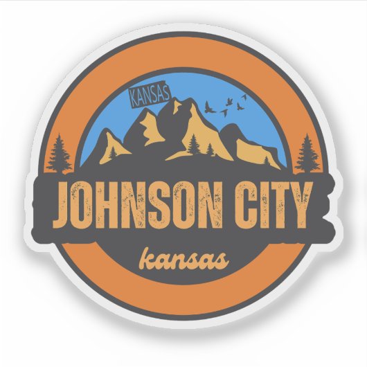 Johnson City, Kansas Sticker (Voorkant)