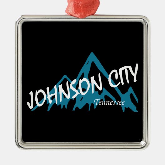 Johnson City Tennessee Mountains Metalen Ornament (Voorkant)