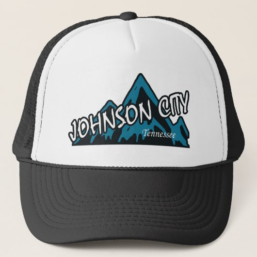 Johnson City Tennessee Mountains Trucker Pet (Voorkant)