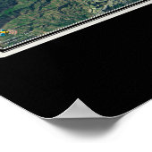 Johnson City Tennessee van Space Satellite Map Poster (Hoek)