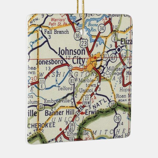 Johnson City TN Keramisch Ornament (Rechts)