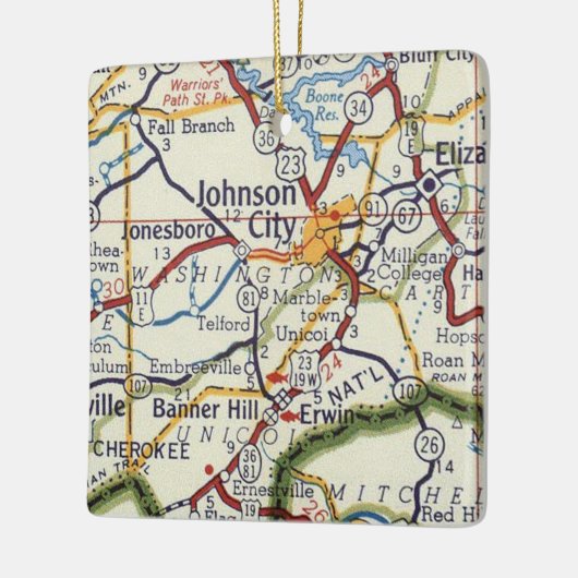 Johnson City TN Keramisch Ornament (Links)