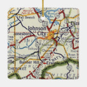 Johnson City TN Keramisch Ornament (Achterkant)