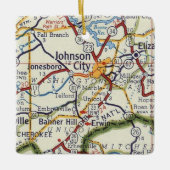 Johnson City TN Keramisch Ornament (Voorkant)