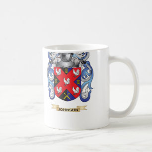 Johnson Coat of Arms (Family Crest) Koffiemok