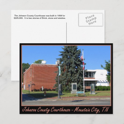 Johnson County Courthouse - Mountain City, TN Briefkaart (Voorkant / Achterkant)