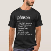 Johnson Definition Persoonlijke naam Funny Birthda T-shirt (Voorkant)