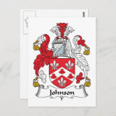 Johnson Family Crest Briefkaart (Voorkant / Achterkant)