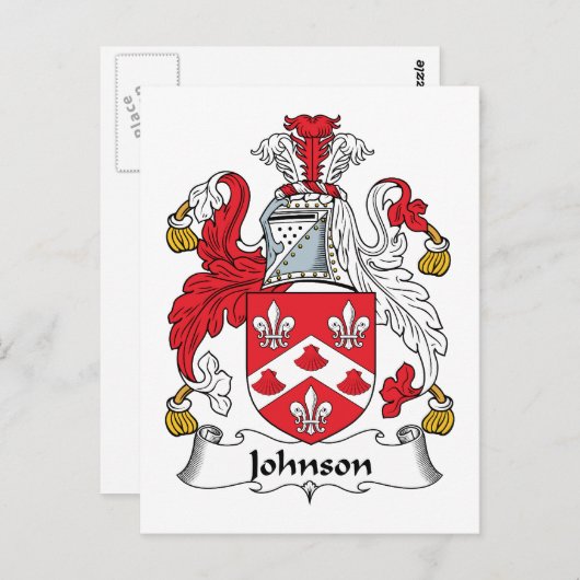 Johnson Family Crest Briefkaart (Voorkant / Achterkant)