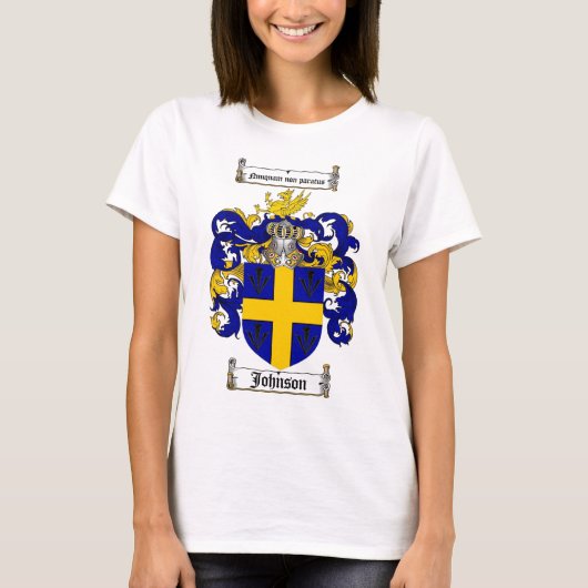 JOHNSON FAMILY CREST - JOHNSON COAT OF ARMS T-SHIRT (Voorkant)
