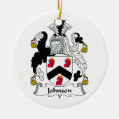 Johnson Family Crest Keramisch Ornament (Voorkant)