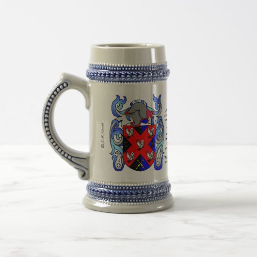Johnson Family Crest Stein Bierpul (Links)