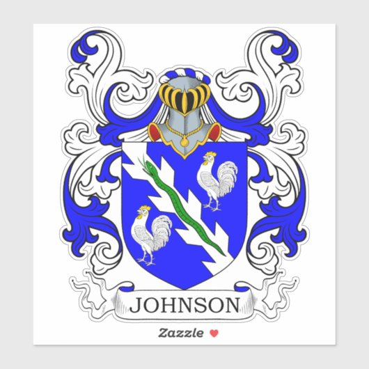 Johnson Family Crest Sticker (Vel)