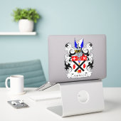 Johnson Family Crest Sticker (Laptop op bureau)